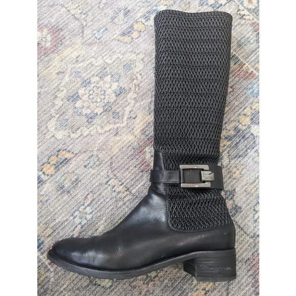 Aquatalia | Odilia Riding Boot in black leather - Picture 2 of 14
